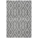 Alfombra Moderna Tipo Shaggy, Gruesa, Pelo Largo, Color Gris. Colección Shaggy.
