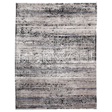 Alfombra Grande Premium Moderna, Gruesa, Pelo con Relieve, Negra con Plateado.  Colección Emirgan