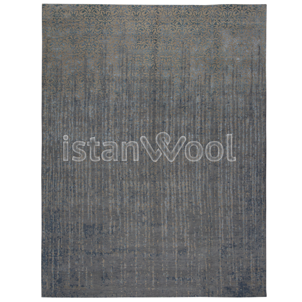 Alfombra Grande Moderna, Gruesa, Pelo con Relieve, Color Gris.  Colección Everest