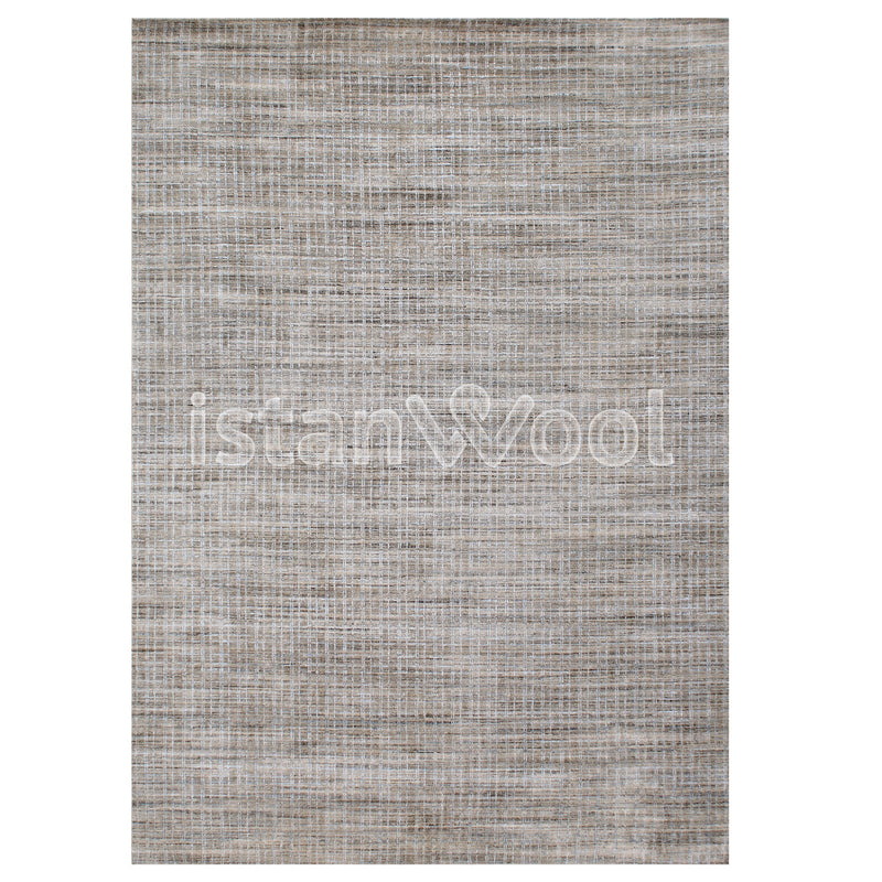 Alfombra Grande Moderna Premium, Gruesa, Pelo con Relieve, Color Café. Colección Kathmandu.