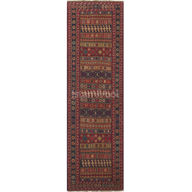 Alfombra Antigua de Lana, Color Rojo. Colección Antigua