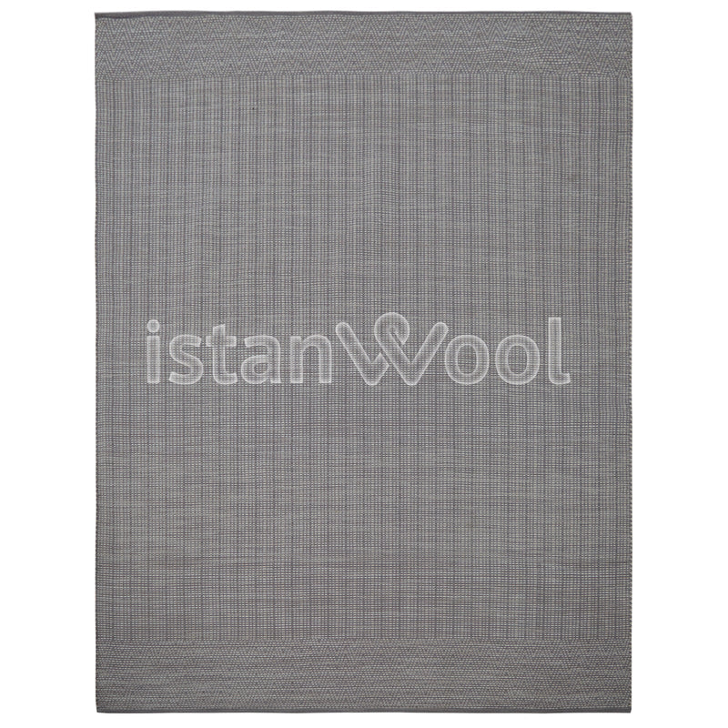 Alfombra Hecha a Mano tipo Boucle, Gruesa, Pelo con Relieve, Color Gris. Colección Tibet.
