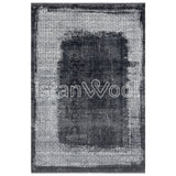 Alfombra Grande Moderna, Gruesa, Pelo con Relieve, Color Negro. Colección Bebek.