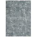Alfombra Grande tipo Boucle, Gruesa, Pelo con Relieve, Color Gris con Verde. Colección Tibet.