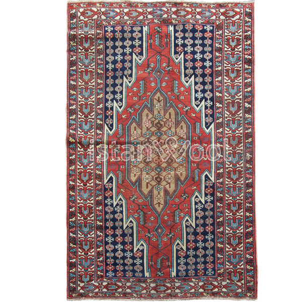 Alfombra Antigua de Lana, Color Multicolor. Colección Antigua