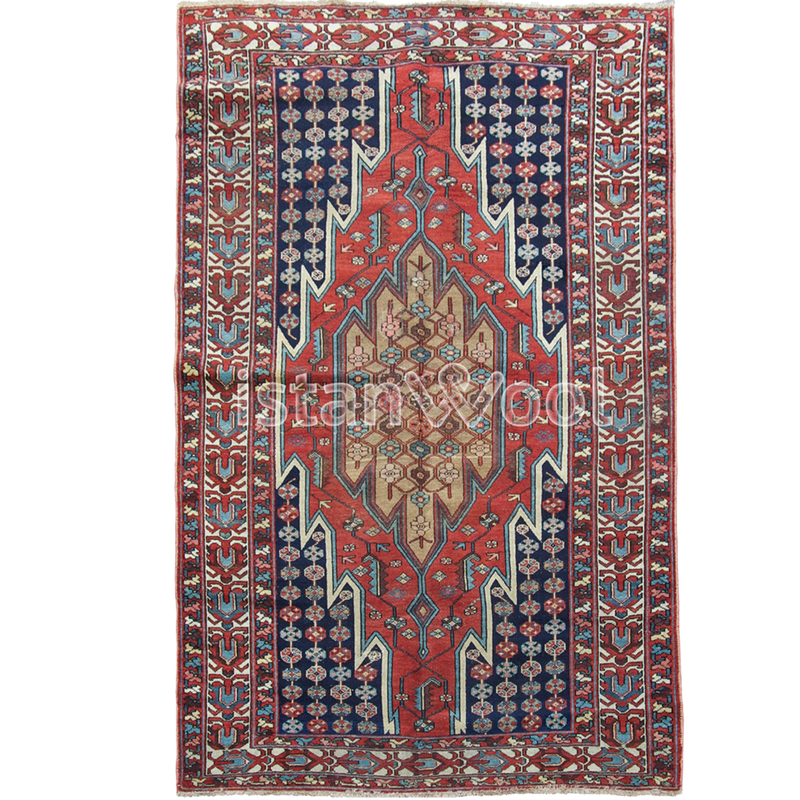 Alfombra Antigua de Lana, Color Multicolor. Colección Antigua