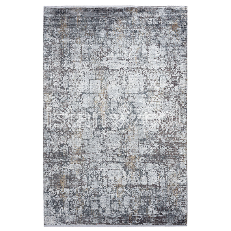 Alfombra Moderna Grande, Pelo Corto, Gris. Colección Bebek