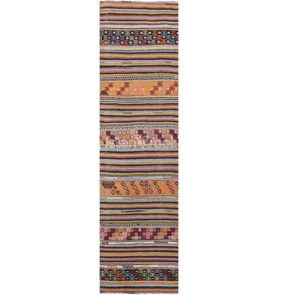 Alfombra Antigua de Lana, Color Multicolor. Colección Antigua