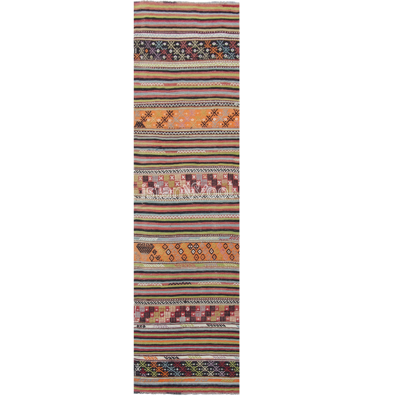 Alfombra Antigua de Lana, Color Multicolor. Colección Antigua