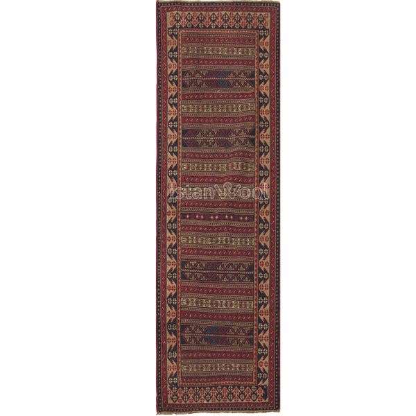 Alfombra Antigua de Lana, Color Rojo. Colección Antigua