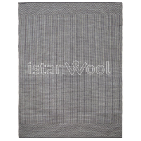 Alfombra Hecha a Mano para Terraza Tipo Boucle, Color Gris. Colección Tibet