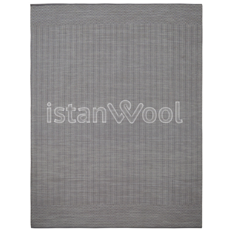 Alfombra Hecha a Mano para Terraza Tipo Boucle, Color Gris. Colección Tibet