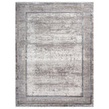 Alfombra Grande Moderna con Diseño Tradicional, Gruesa, Pelo con Relieve, Color Gris. Colección Bebek.