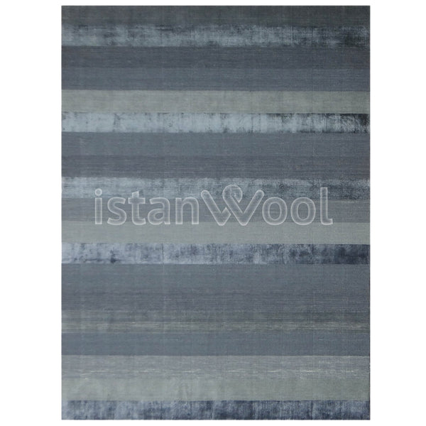 Alfombra Moderna Premium, Gruesa, Pelo con Relieve, Color Azul. Colección Kathmandu.