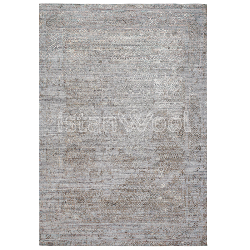 Alfombra Grande Moderna Premium, Gruesa, Pelo con Relieve, Color Café. Colección Kathmandu.