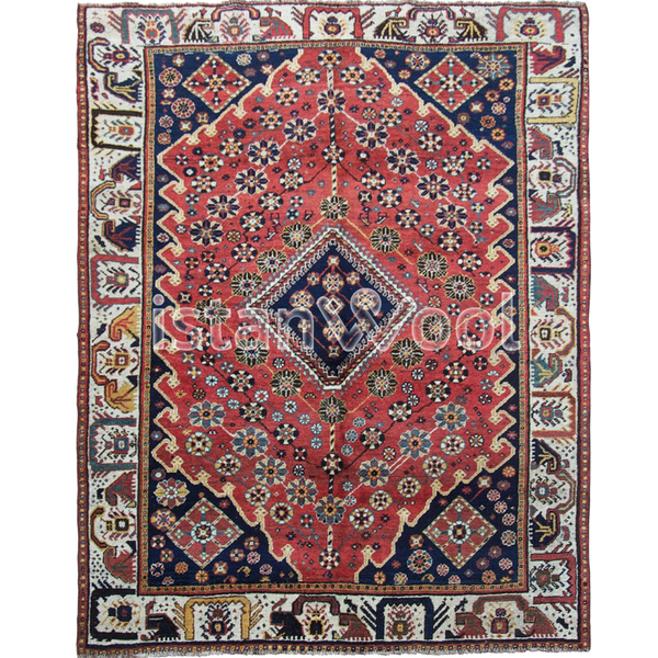 Alfombra Antigua de Lana, Color Multicolor. Colección Antigua