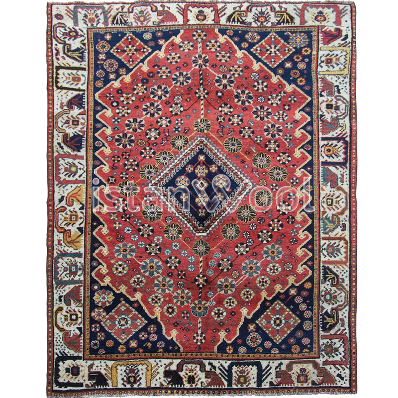 Alfombra Antigua de Lana, Color Multicolor. Colección Antigua