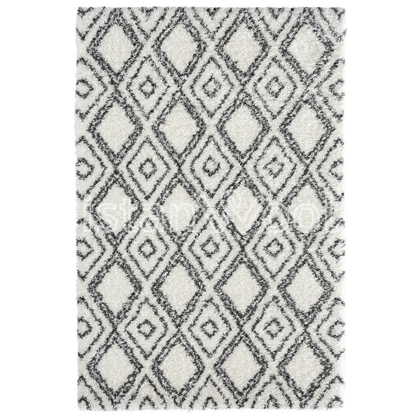 ALFOMBRA MODERNA TIPO SHAGGY, GRUESA  COLOR GRIS. COLECCIÓN SHAGGY.