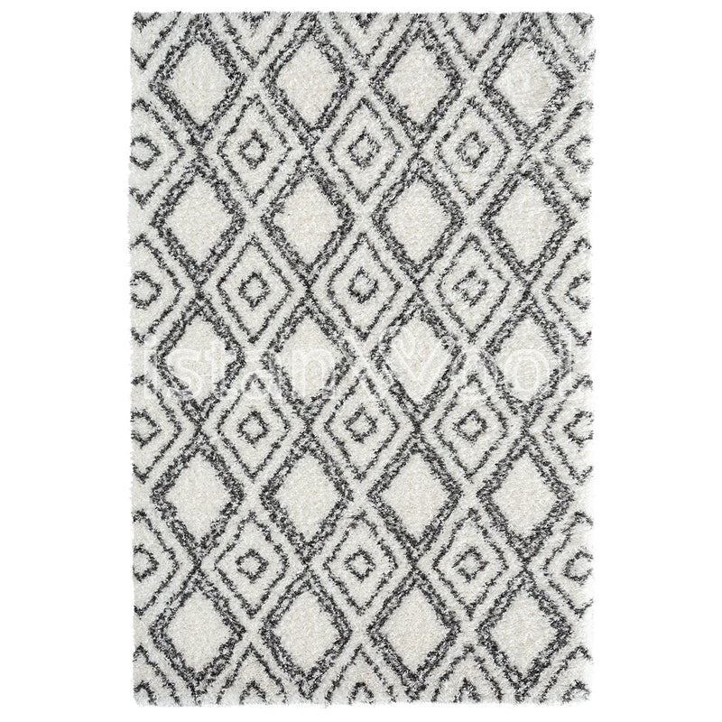 ALFOMBRA MODERNA TIPO SHAGGY, GRUESA  COLOR GRIS. COLECCIÓN SHAGGY.