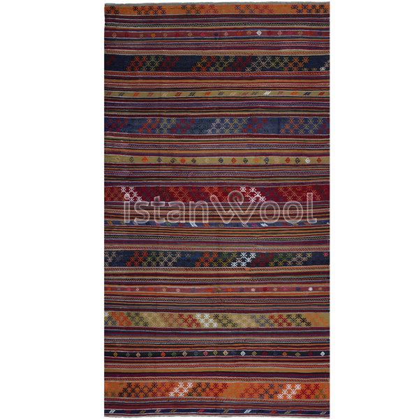 Alfombra Antigua de Lana, Color Rojo. Colección Antigua