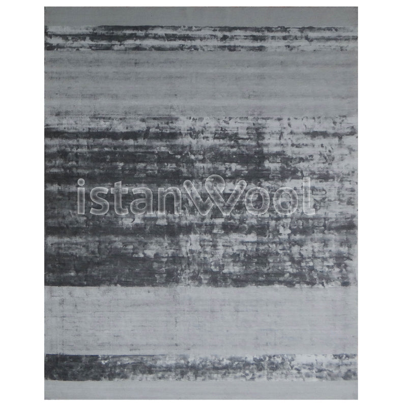 Alfombra Moderna Premium, Gruesa, Pelo con Relieve, Color Gris. Colección Kathmandu.