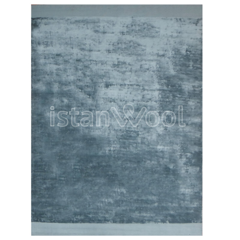 Alfombra Moderna Premium, Gruesa, Pelo con Relieve, Color Azul. Colección Kathmandu.