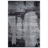 Alfombra Grande Moderna, Gruesa, Pelo con Relieve, Color Negro. Colección Bebek.