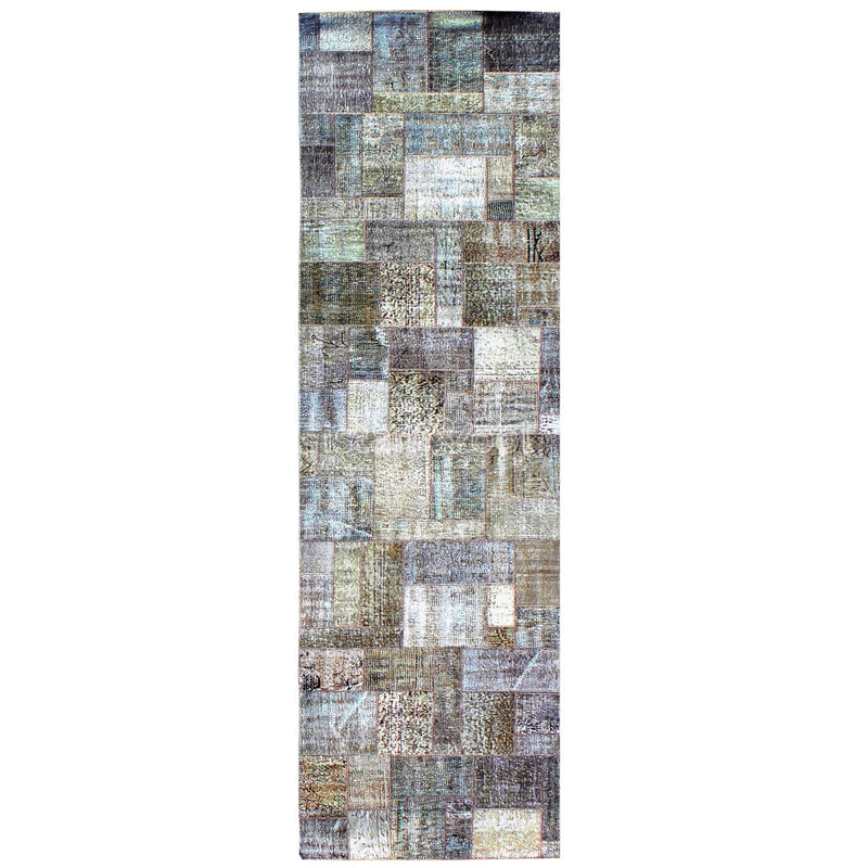 Alfombra Patchwork de Lana Hecha a Mano, Color Multicolor. Colección Kadikoy.
