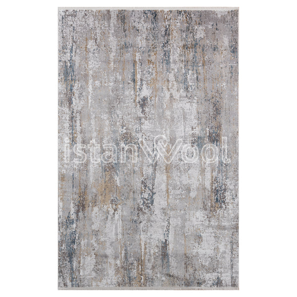 Alfombra Moderna, Gruesa, Pelo con Relieve, Gris. Colección Bebek.
