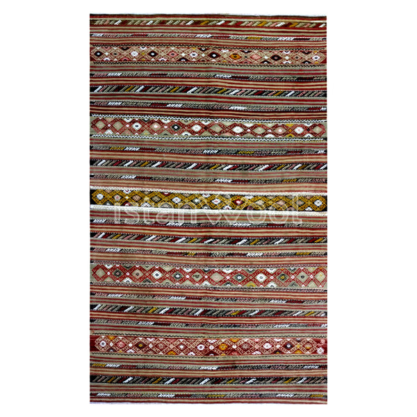 Alfombra Antigua de Lana, Color Multicolor. Colección Antigua