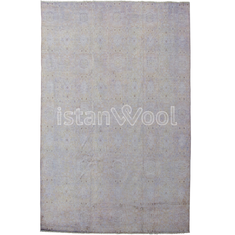 Alfombra Antigua de Lana, Color Gris. Colección Antigua