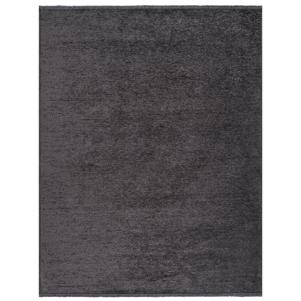 Alfombra Moderna Lisa, Gruesa, Pelo Corto, Negro. Colección Riva.