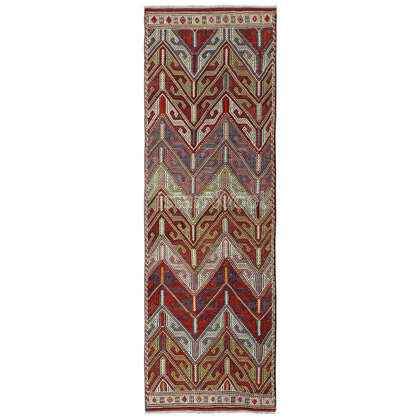 Alfombra Antigua de Lana, Color Rojo. Colección Antigua