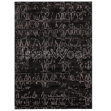 Alfombra Grande Moderna Premium, Gruesa, Pelo con Relieve, Color Negro. Colección Kathmandu.