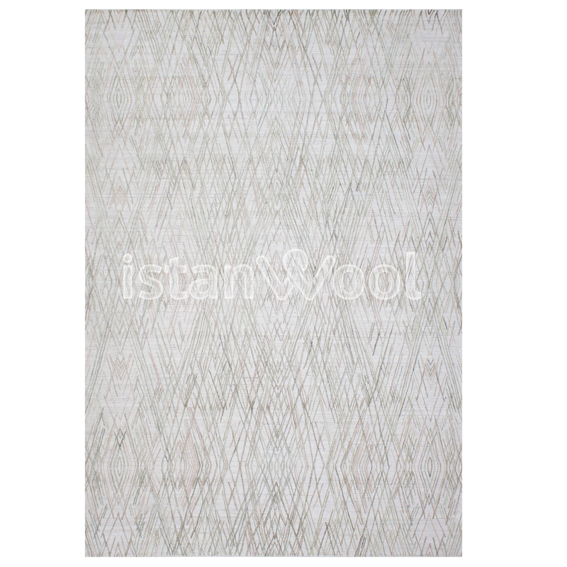 Alfombra Grande Moderna Premium, Gruesa, Pelo con Relieve, Color Blanco. Colección Kathmandu.