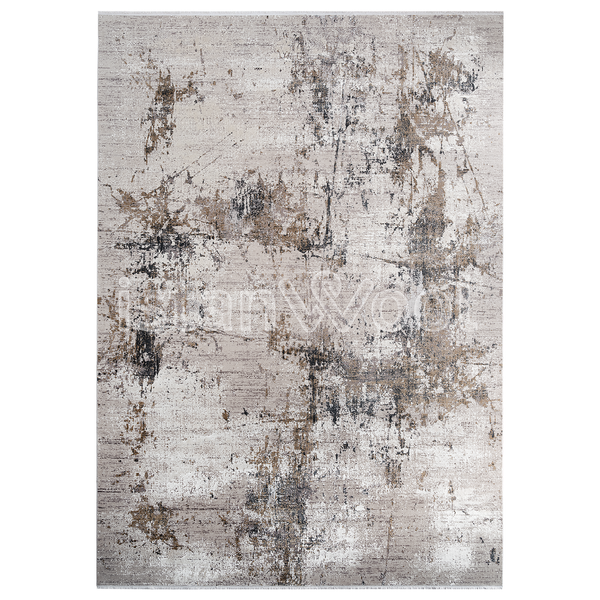 Alfombra Grande Moderna, Gruesa, Pelo con Relieve, Beige. Colección Bebek.