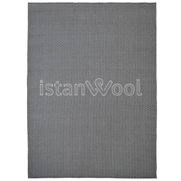 Alfombra Hecha a Mano tipo Boucle, Gruesa, Pelo con Relieve, Color Gris. Colección Tibet.
