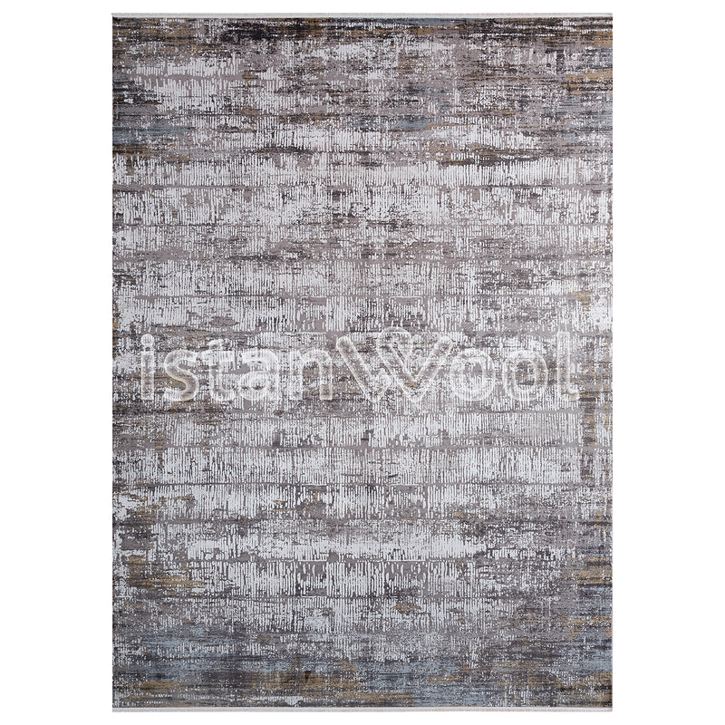 Alfombra Premium Moderna Grande, Gruesa, Pelo con Relieve,  Color Café. Colección Bebek
