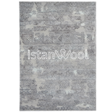 Alfombra Grande tipo Boucle, Gruesa, Pelo con Relieve, Color Gris. Colección Tibet.