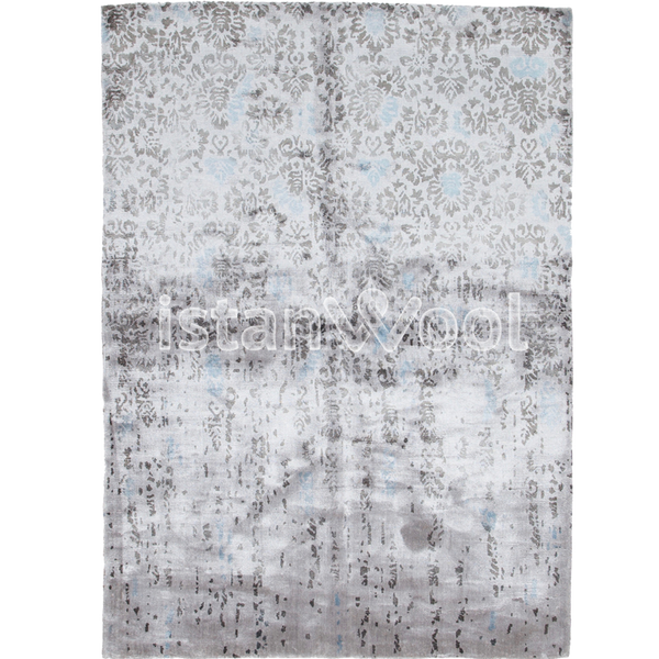 Alfombra Grande Moderna Premium, Gruesa, Pelo con Relieve, Color Gris. Colección Kathmandu.