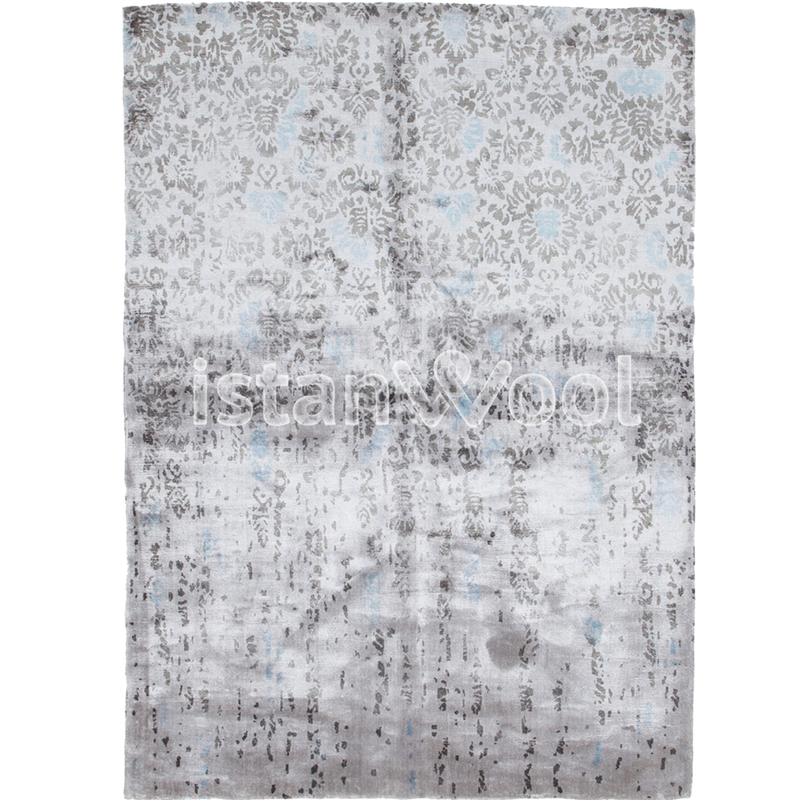 Alfombra Grande Moderna Premium, Gruesa, Pelo con Relieve, Color Gris. Colección Kathmandu.