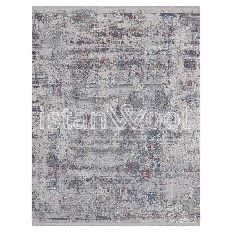 Alfombra Moderna con Diseño, Gruesa, Pelo con Relieve, Multicolor. Colección Ulus.