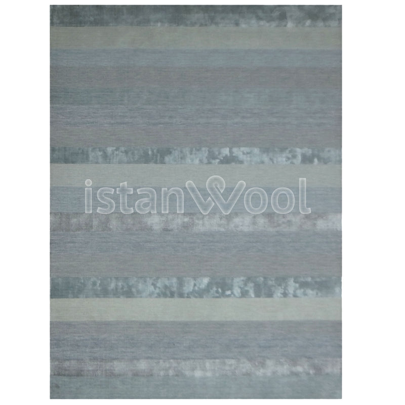 Alfombra Moderna Premium, Gruesa, Pelo con Relieve, Color Azul. Colección Kathmandu.