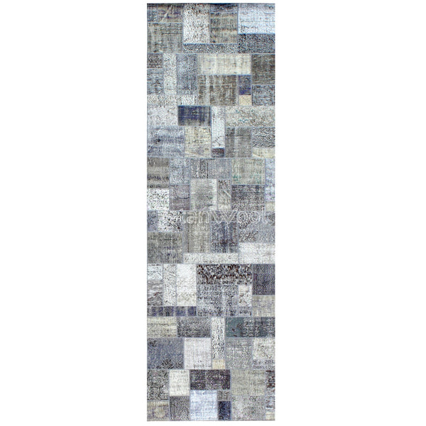 Alfombra Patchwork de Lana Hecha a Mano, color Multicolor. Colección Kadikoy.