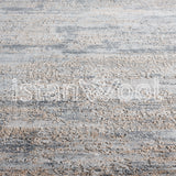 Alfombra Grande Moderna, Gruesa, Pelo con Relieve, Color Gris con Café. Colección Ulus.