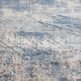 Alfombra Moderna con Diseño, Gruesa, Pelo con Relieve, color Azul con Amarillo. Colección Ulus.