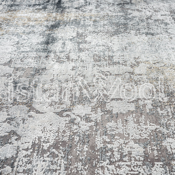 Alfombra Moderna Grande, Pelo Corto, Gris. Colección Bebek
