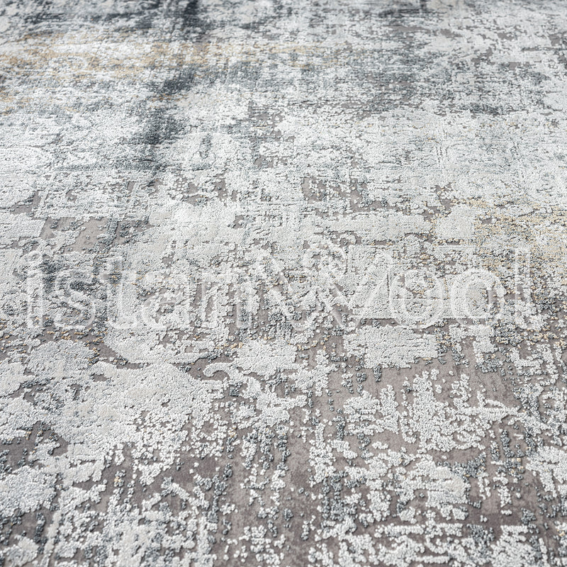 Alfombra Moderna Grande, Pelo Corto, Gris. Colección Bebek