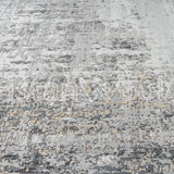Alfombra Grande Moderna, Gruesa, Pelo con Relieve, Color Gris con Café. Colección Bebek.