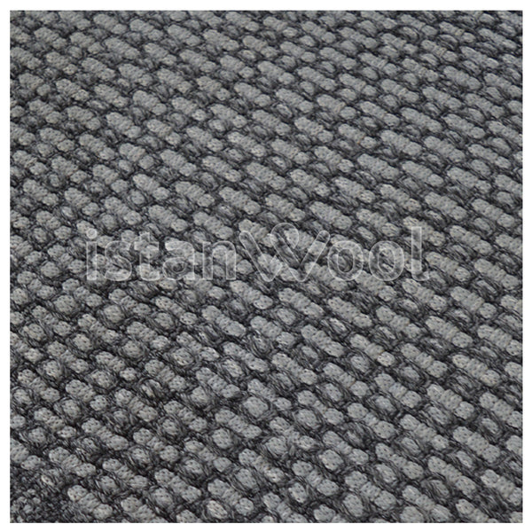 Alfombra hecha a mano para Terraza Tipo Boucle, Color Gris. Colección Tibet